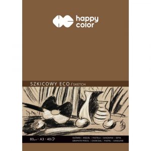 Happy Color, Blok szkicowy ECO, ART, ochra, A3, 80g, 40 arkuszy HA 3708 3040-A40