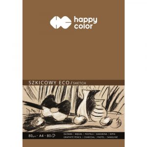 Happy Color, Blok szkicowy ECO, ART, ochra, A4, 80g, 80 arkuszy HA 3708 2030-A80