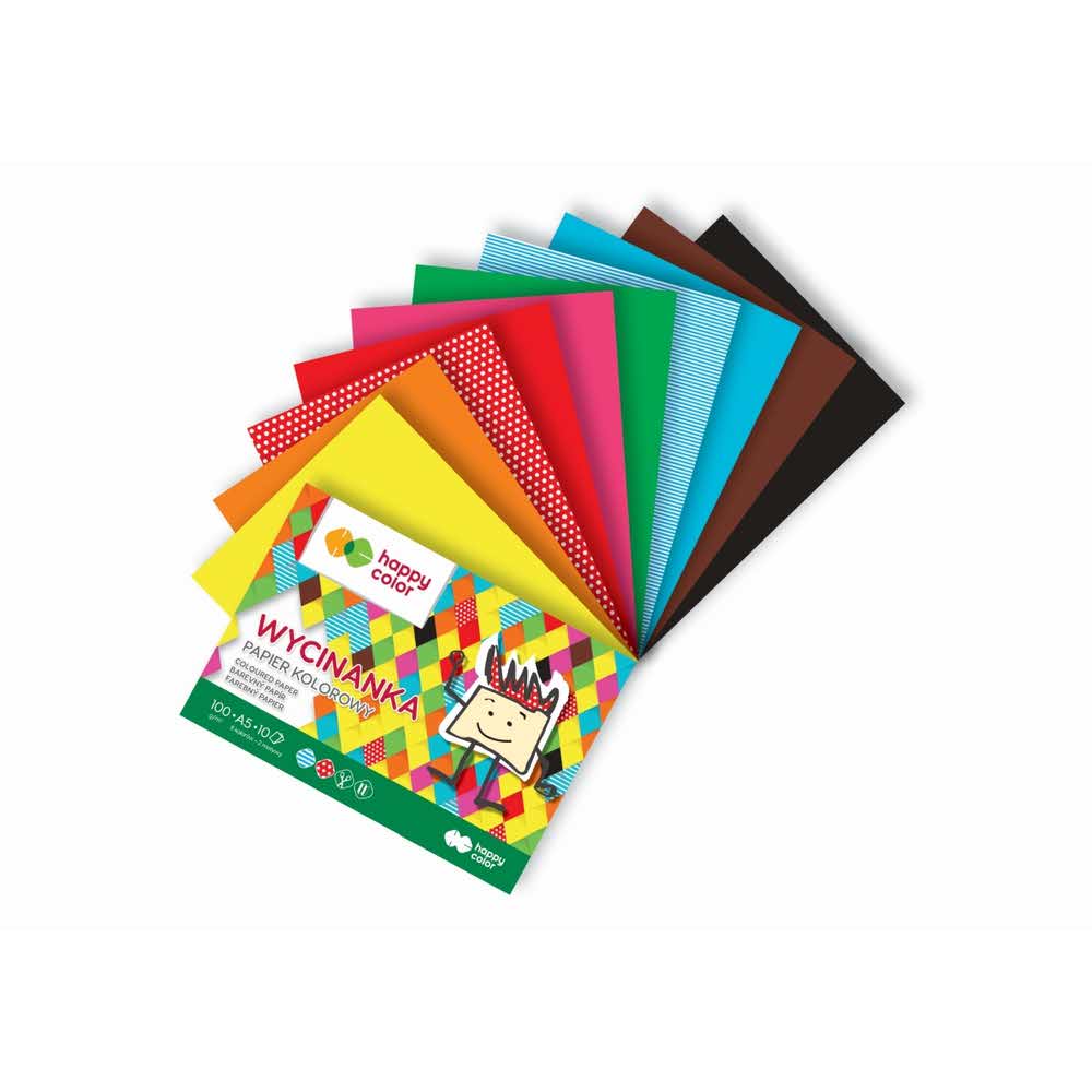 Happy Color, Blok Wycinanka, A5, 100g, 10 arkuszy HA 3710 1520-A10 - obrazek 2