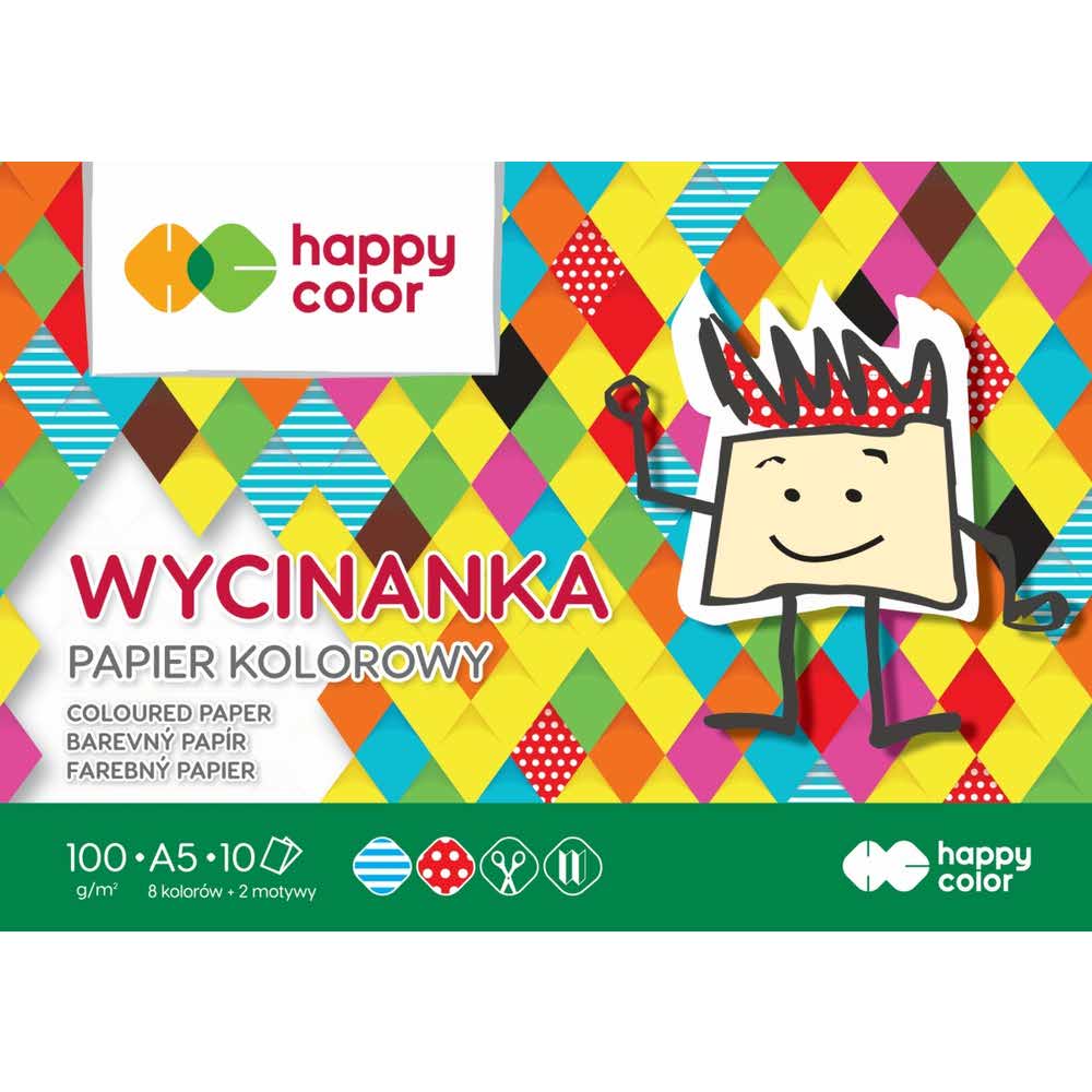 Happy Color, Blok Wycinanka, A5, 100g, 10 arkuszy HA 3710 1520-A10