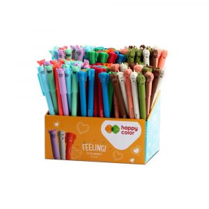 Happy Color, Display - Długopisy żelowe Feelingi, MIX 3 modeli, 0.5 mm, 0, 144 szt. HA AGPM FEEL D144