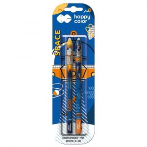 Happy Color, Długopis wymazywalny SPACE, niebieski, 0.5 mm, blister, 2 szt. HA AKPB1474-3 BK2