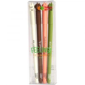 Happy Color, Długopis żelowy Feelingi FAT CATS, niebieski, 0.5 mm, 4 szt. HA AGP15071-P4