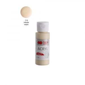Happy Color, Farba akrylowa MATT, młoda sepia, 60 ml HA 7375 0060-114