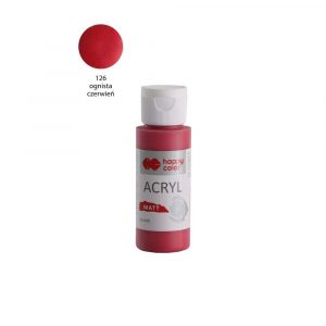 Happy Color, Farba akrylowa MATT, ognista czerwień, 60 ml HA 7375 0060-126