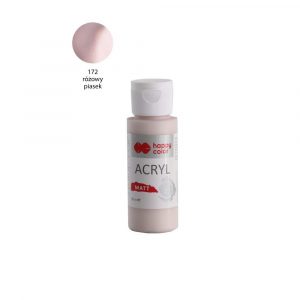 Happy Color, Farba akrylowa MATT, różowy piasek, 60 ml HA 7375 0060-172