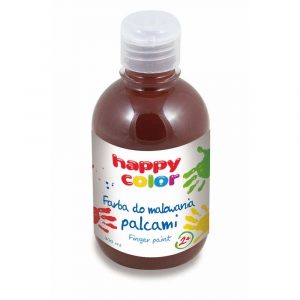 Happy Color, Farba do malowania palcami, ciemnobrązowa, 300 ml HA 3350 0300-75