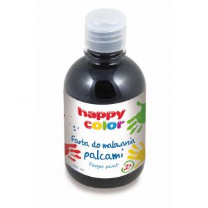 Happy Color, Farba do malowania palcami, czarny, 300 ml HA 3350 0300-9