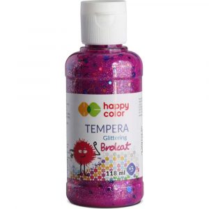 Happy Color, Farba tempera brokatowa, różowa, 118 ml HA 3310 0118-203