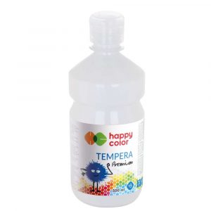 Happy Color, Farba tempera Premium, biała, 500 ml HA 3310 0500-0