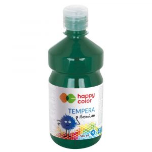 Happy Color, Farba tempera Premium, ciemnozielona, 1000 ml HA 3310 1000-52