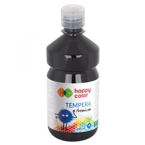 Happy Color, Farba tempera Premium, czarna, 1000 ml HA 3310 1000-9