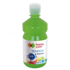 Happy Color, Farba tempera Premium, zielona oliwka, 500 ml HA 3310 0500-56