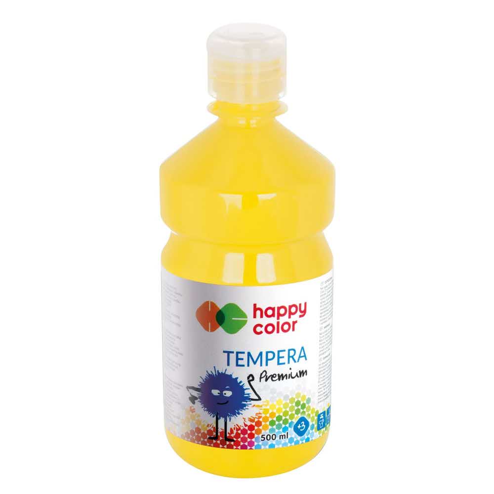 Happy Color, Farba tempera Premium, żółta, 500 ml HA 3310 0500-1