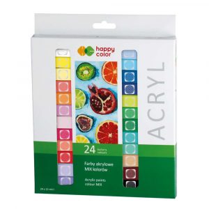 Happy Color, Farby akrylowe, zestaw kolorystyczny, 24 kolory x 12 ml HA 7370 0012-K24