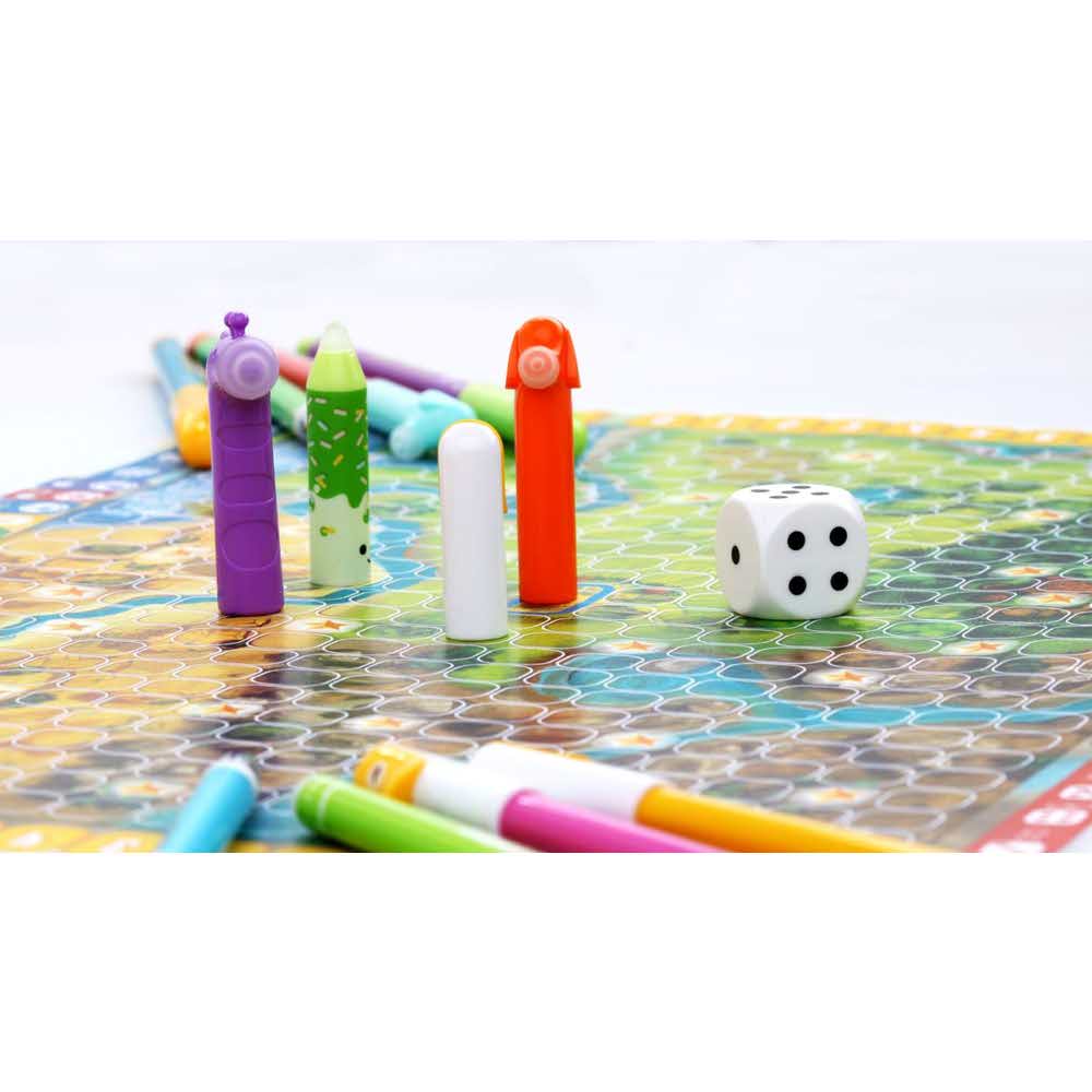 Happy Color, Gra rodzinna ROLL&RACE, z długopisami wymazywalnymi HA PREZENT 16 KR - obrazek 3