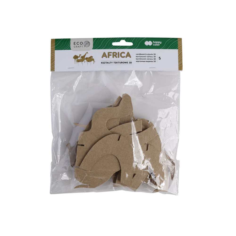 Happy Color, Kształty tekturowe AFRICA, 12-15 cm, 5 szt. HA 4513 1512-AF5
