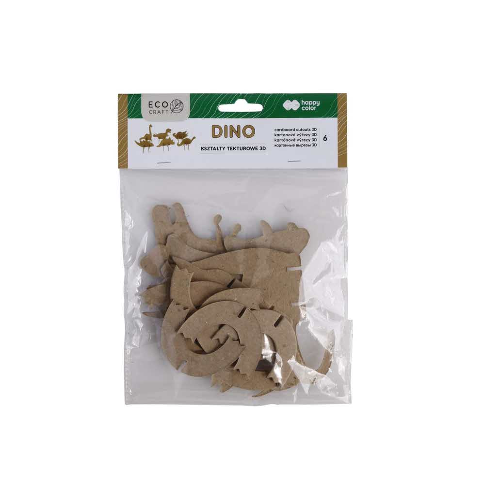 Happy Color, Kształty tekturowe DINO, 6-15 cm, 5 szt. HA 4513 1512-DN6