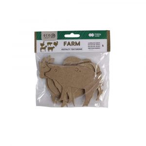 Happy Color, Kształty tekturowe FARM, 10x6 cm, 5 szt. HA 4512 1006-FA5
