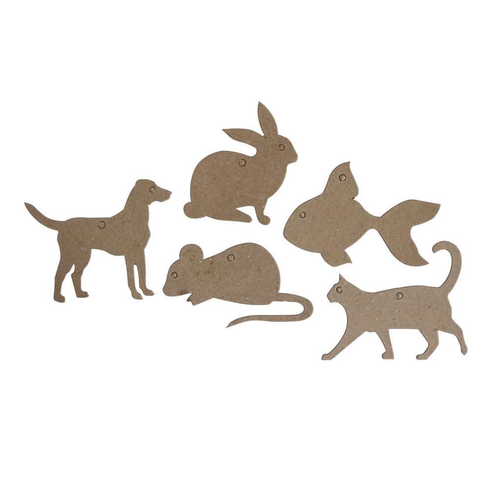 Happy Color, Kształty tekturowe PETS, 12x6 cm, 5 szt. HA 4512 1206-PE5 - obrazek 2