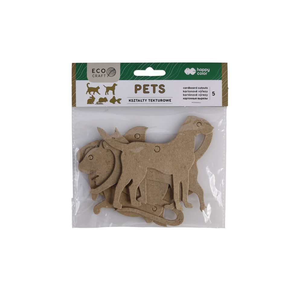Happy Color, Kształty tekturowe PETS, 12x6 cm, 5 szt. HA 4512 1206-PE5