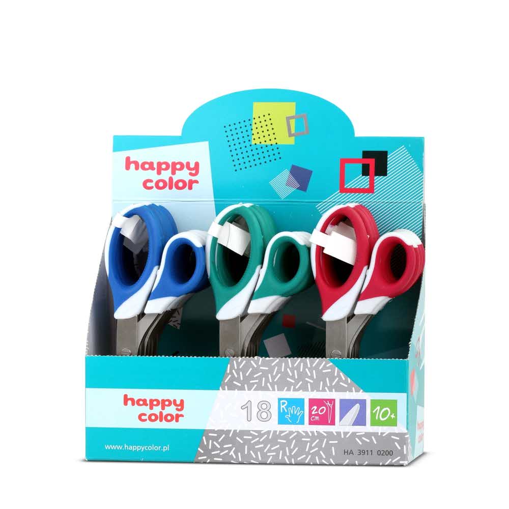 Happy Color, Nożyczki dla dzieci, 18 szt. HA 3911 0200