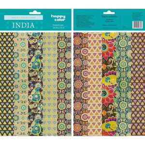 Happy Color, Papiery ozdobne Deco INDIA MIX, 10 motywów, 20X29cm, 10 arkuszy HA 7712 2029-N9