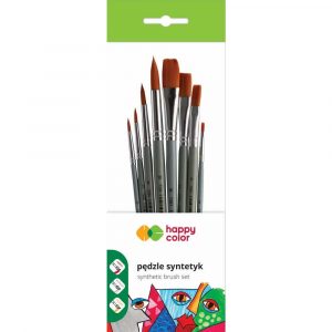 Happy Color, Pędzle hobby mix, 8 szt., zestaw HA 7260 7261 PB8