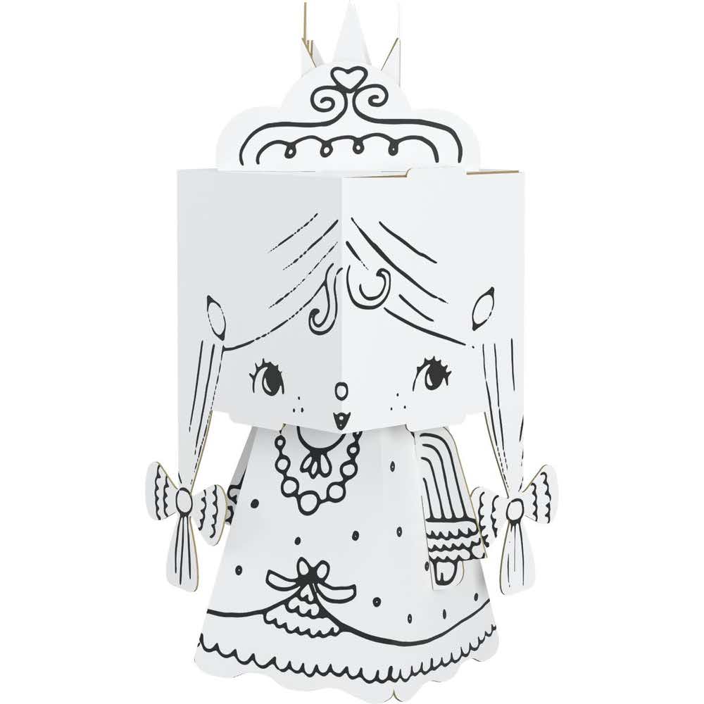 Kolorowanka CubeHead, 3D MINI, "Księżniczka", Monumi M MCH-000125 - obrazek 2