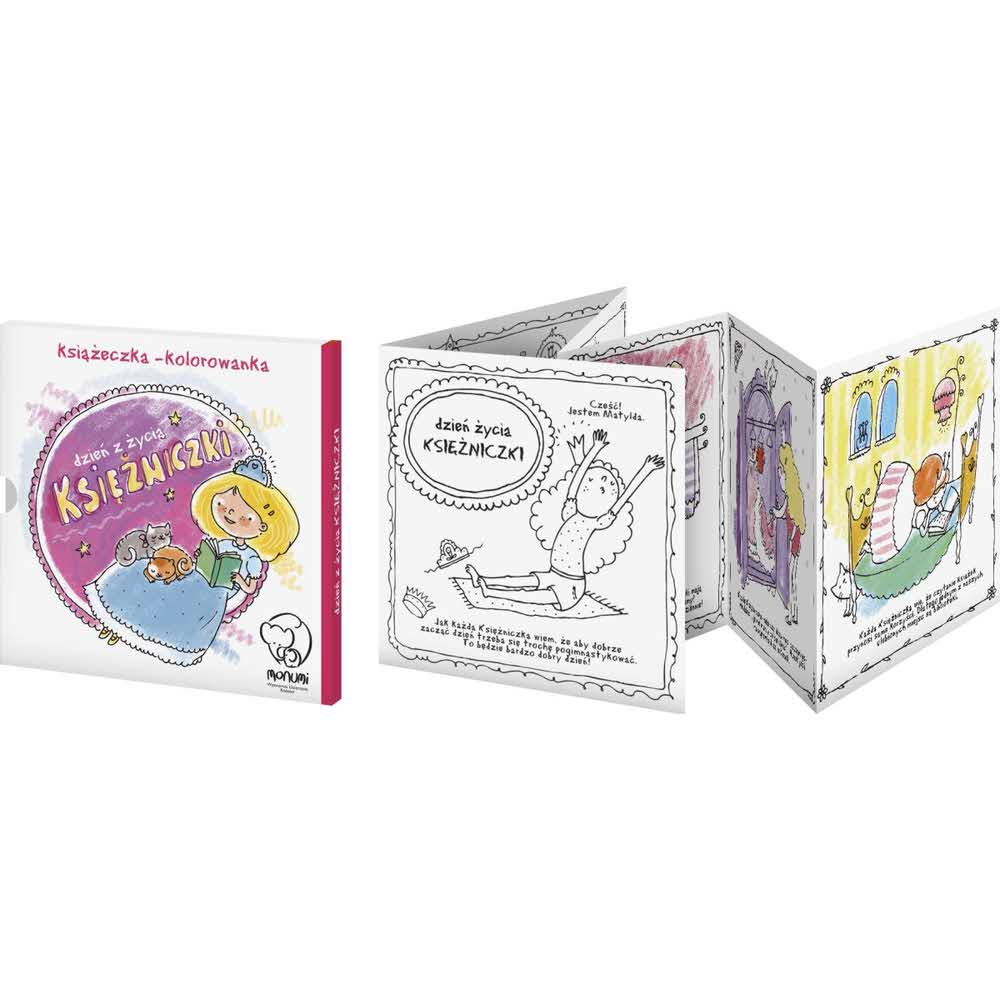 Książeczka - kolorowanka "Dzień z życia księżniczki", Monumi M PK-000107 - obrazek 2