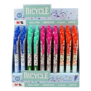 M&G, Dispaly - Długopis automatyczny Bicycle, 0.5 mm, niebieski, 50 szt. MG ABP87678 KP50