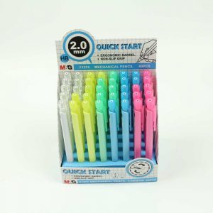 M&G, Display - Ołówek trójkątny automatyczny 2.0 mm, HB, mix 5 kolorów, , 40 szt. MG AMPY1374 20 KP40