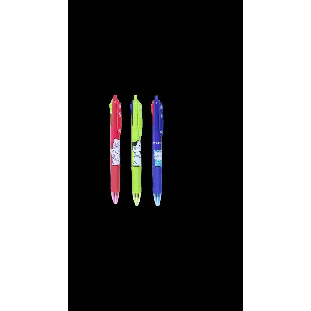 M&G, Długopis automatyczny So Many Cats, 0.7mm; 4 kolory wkładów MG ABP803S6