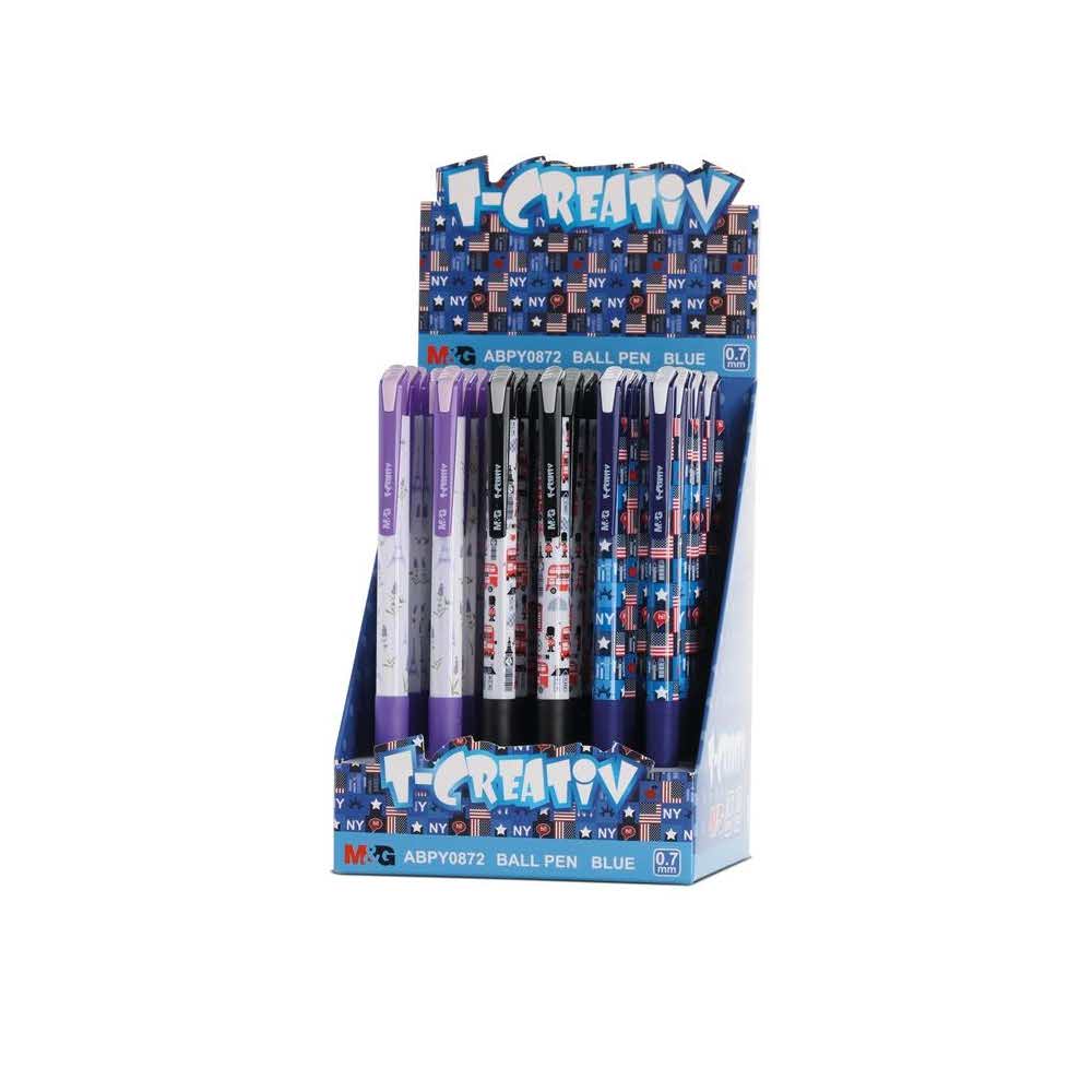 M&G, Długopis automatyczny T-Creativ, 0.7 mm, niebieski MG ABP82777