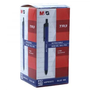 M&G, Długopis żelowy automatyczny TR3, 0.7 mm, niebieski, 40 szt. MG ABPW3072-3 KP40