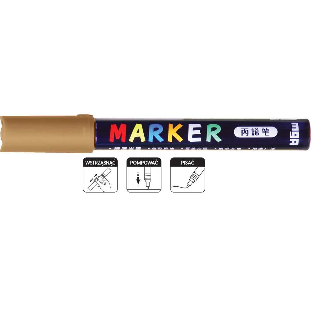 M&G, Marker akrylowy 1-2 mm, ochra MG ZPLN6570-27