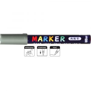 M&G, Marker akrylowy 1-2 mm, srebrny MG ZPLN6570-81