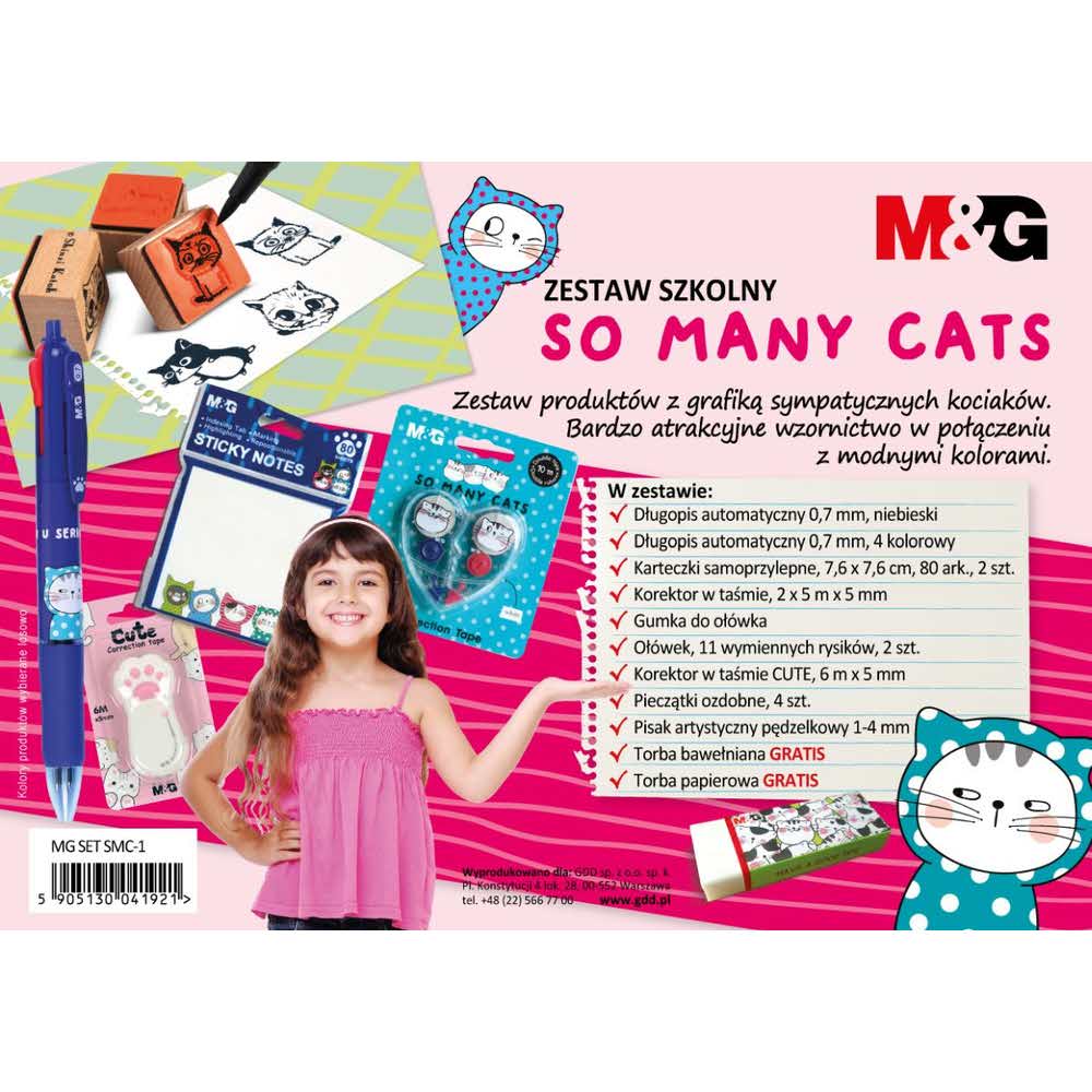 M&G, Zestaw szkolny So Many Cats, 15 elementów MG SET SMC-1 - obrazek 2