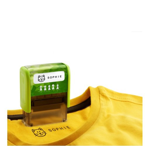 Pieczątka " Nie zgub mi się " do oznaczania przedmiotów i ubrań zestaw z drukarenką Trodat - obrazek 2