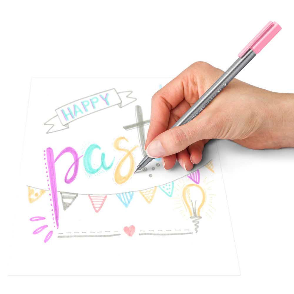 Staedtler, Cienkopis triplus PASTEL, 6 kolorów, w etui S 334 SB6PA - obrazek 5
