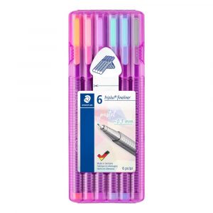 Staedtler, Cienkopis triplus PASTEL, 6 kolorów, w etui S 334 SB6PA