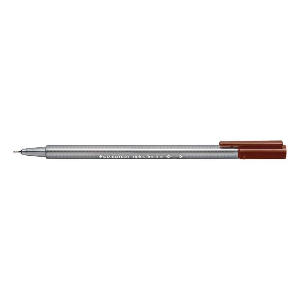 Staedtler, Cienkopis trójkątny triplus, ciemny brązowy, 0.3 mm S 334-76