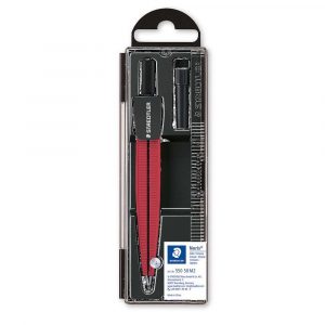 Staedtler, Cyrkiel szkolny, czerwony, z etui na grafity S 550 50 M2
