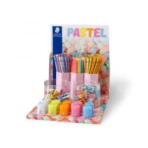 Staedtler, Display - Zestaw Norica Pastel Line, ołówki, linijki, gumki, temperówki S 130 43 SCA