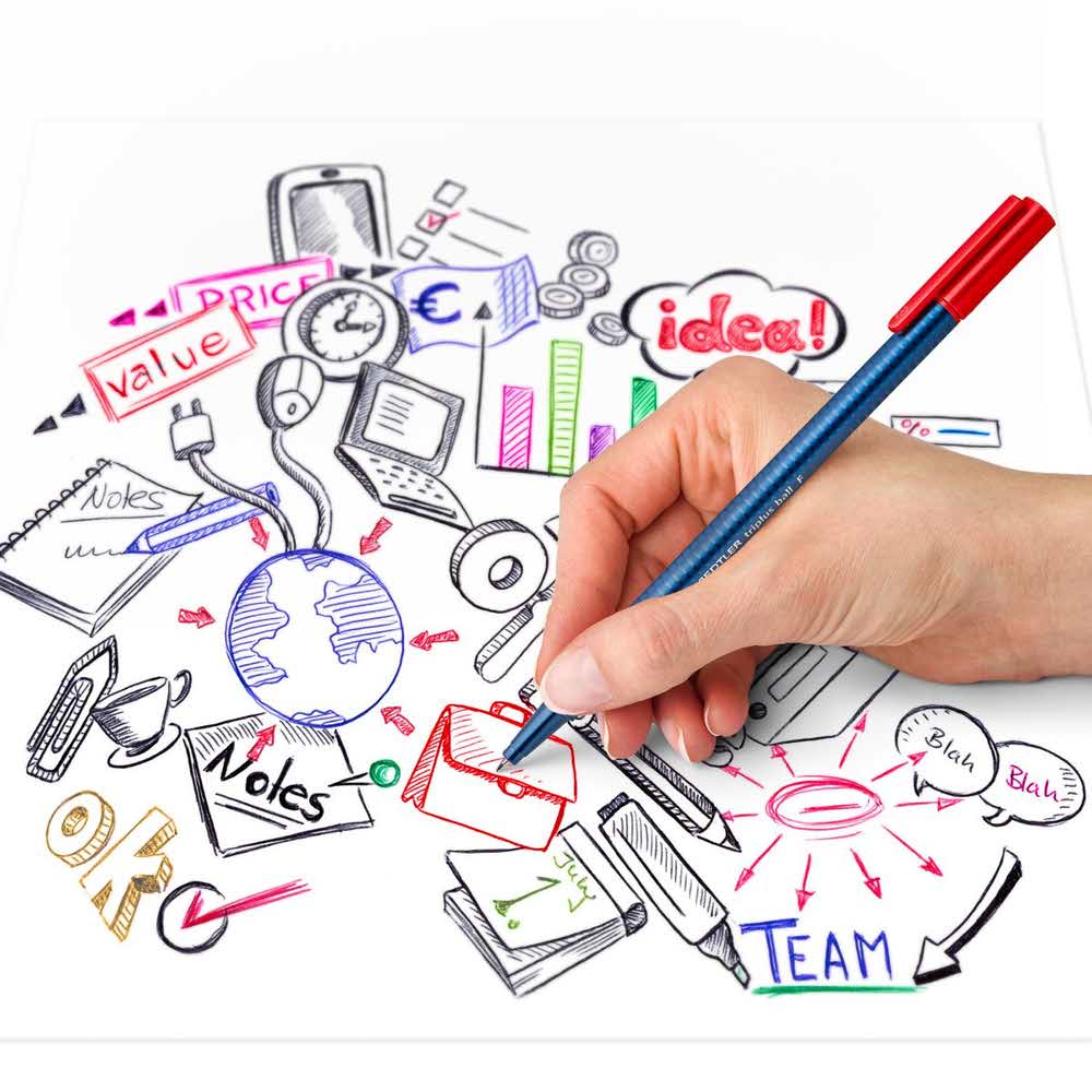 Staedtler, Długopis triplus ball, czerwony, XB S 437 XB-2 - obrazek 3