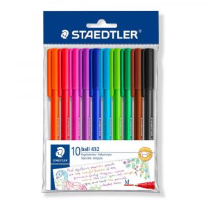 Staedtler, Długopis trójkątny, M, w torebce, 10 kolorów S 432 35MPB10