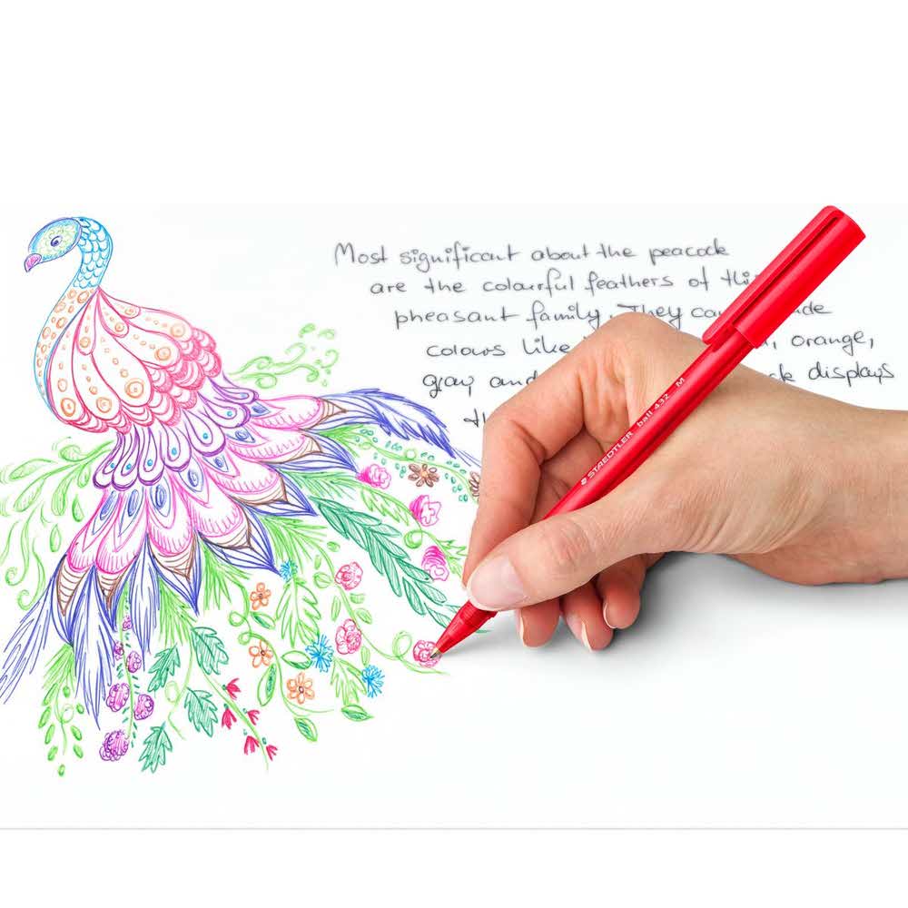 Staedtler, Długopis trójkątny, M, w torebce, 10 kolorów S 432 35MPB10 - obrazek 6