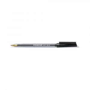Staedtler, Długopis trójkątny ze skuwką z klipsem, F, czarny S 430 M-9