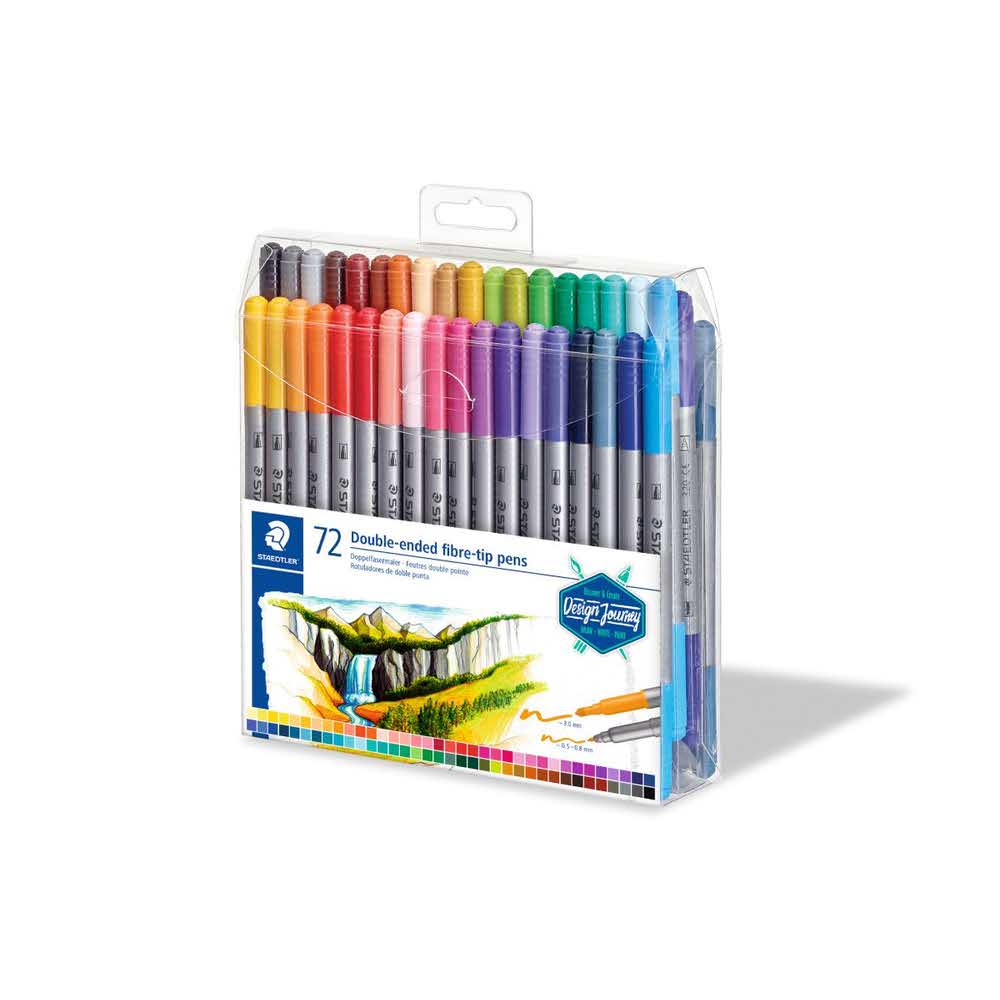 Staedtler, Flamastry dwustronne Design Journey, 0.5-0.8 mm, 72 kolory S 3200 TB72 - obrazek 2