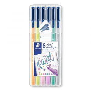 Staedtler, Flamastry triplus PASTEL, 1 mm, 6 szt., w etui S 323 SB6CS01